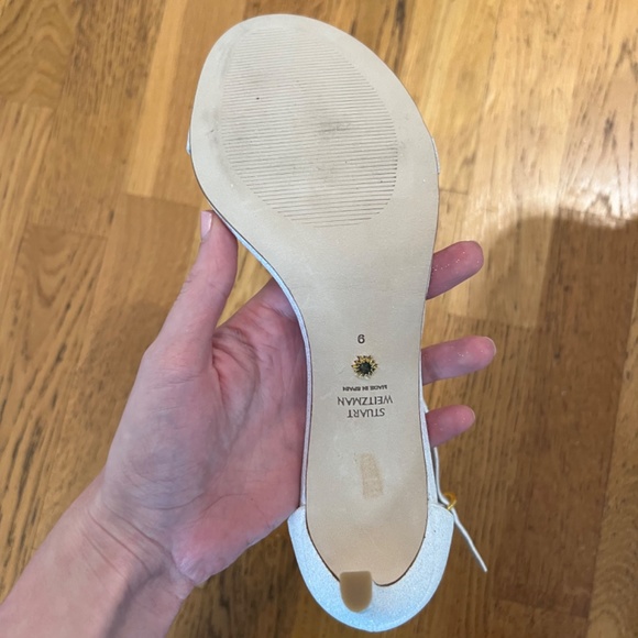 Stuart Weitzman Glitter Nunakedstraight Strap Sandal - Picture 8 of 16